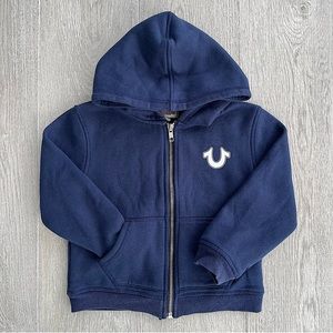 True Religion Logo Zip Up Hoodie